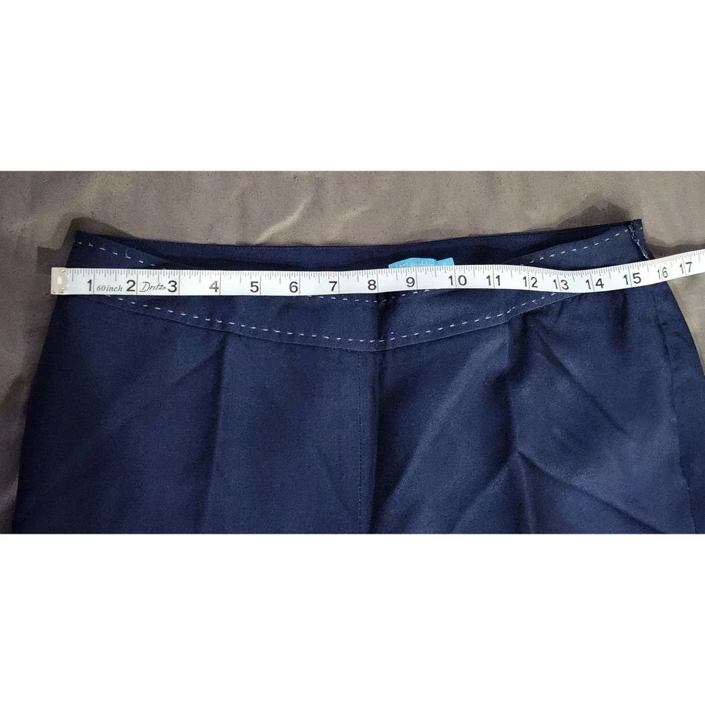J.‎ McLaughlin Womens Navy Blue Pick Stitch Textured Dress Pants Size 8